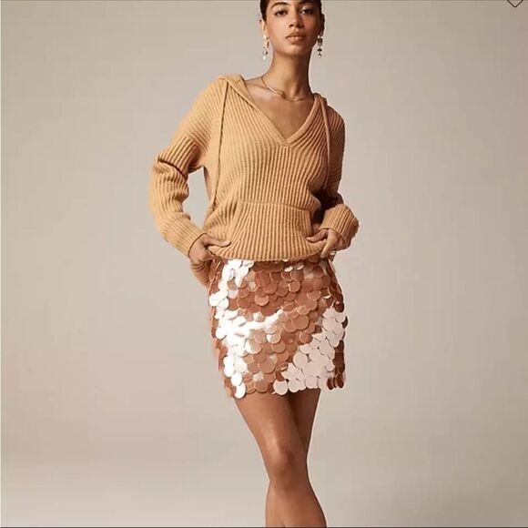 J. Crew Dresses & Skirts - J Crew Collection circle-sequin mini skirt Womens Size 0 Peachy Pink